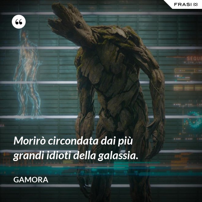 Morirò circondata dai più grandi idioti della galassia. - Gamora