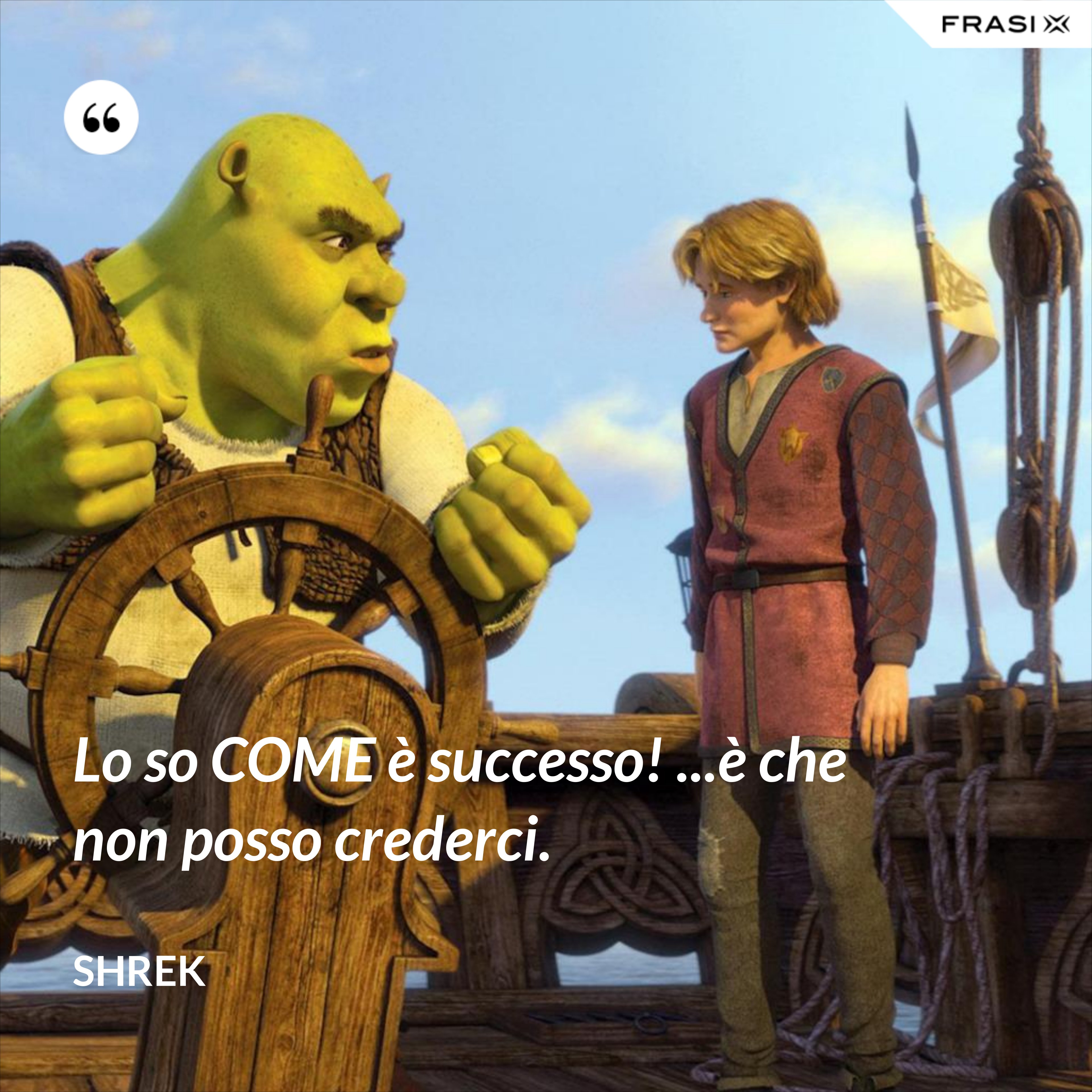 Lo so COME è successo! ...è che non posso crederci. - Shrek