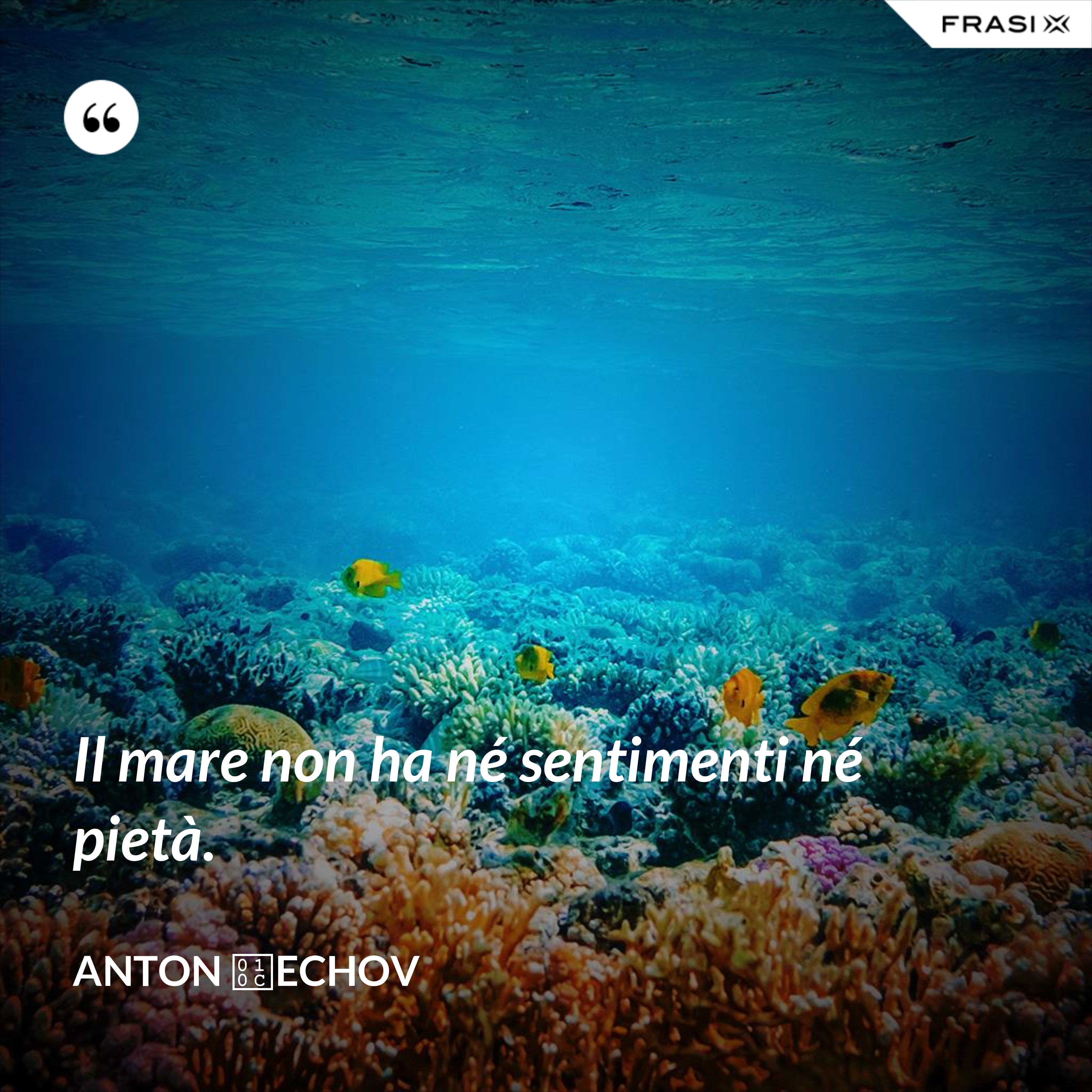 Il mare non ha né sentimenti né pietà. - Anton Čechov