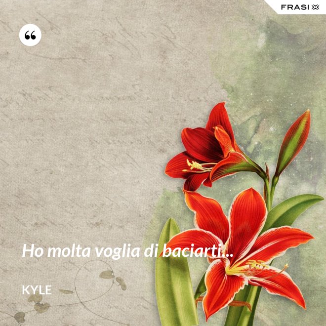 Ho molta voglia di baciarti... - Kyle