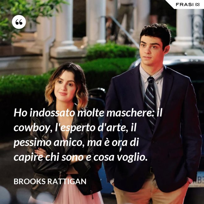 Ho indossato molte maschere: il cowboy, l'esperto d'arte, il pessimo amico, ma è ora di capire chi sono e cosa voglio. - Brooks Rattigan