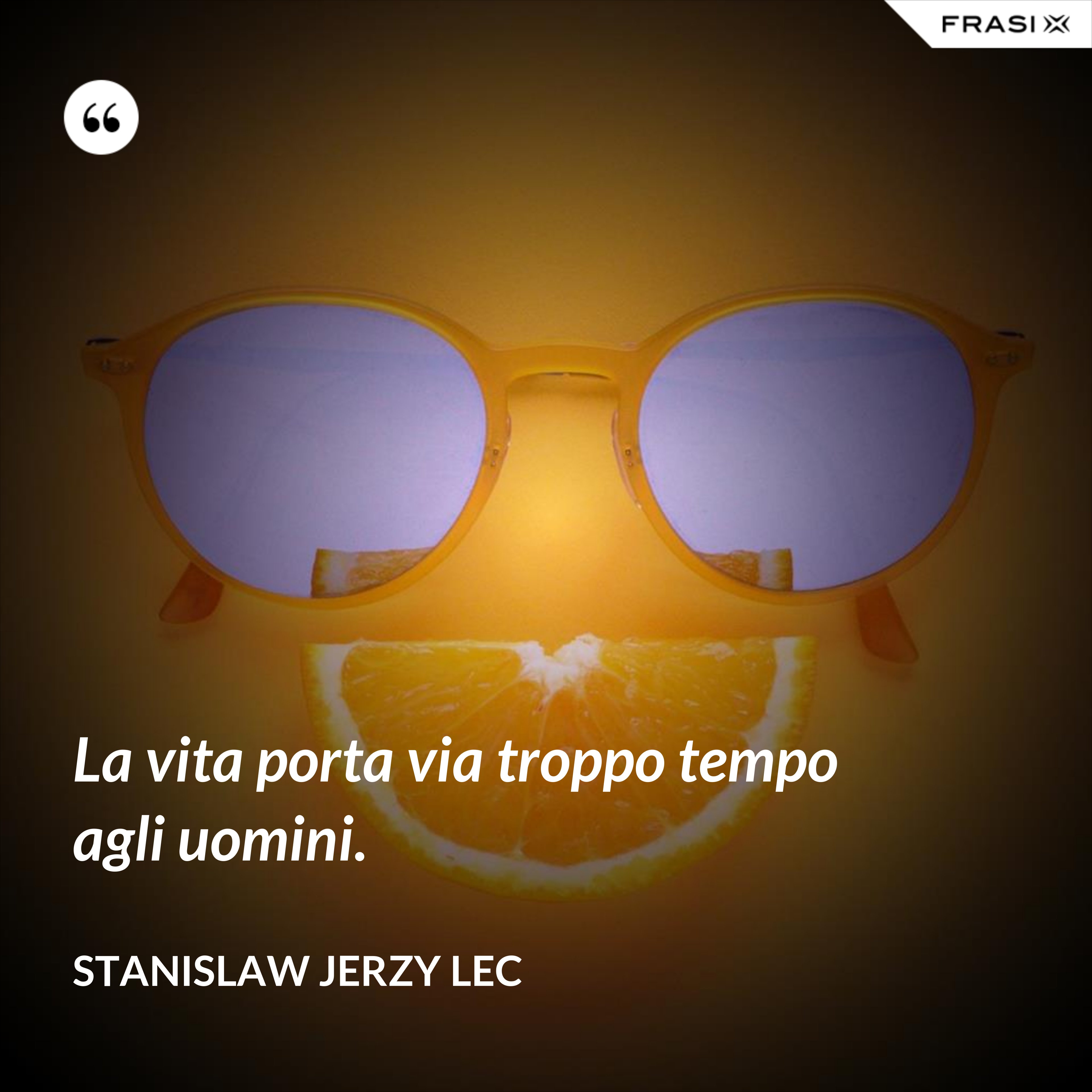 La vita porta via troppo tempo agli uomini. - Stanislaw Jerzy Lec