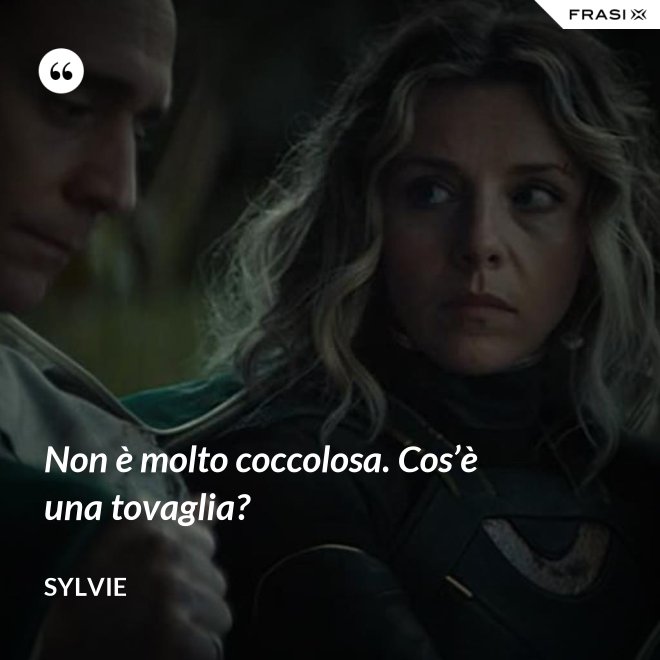 Non è molto coccolosa. Cos’è una tovaglia? - Sylvie