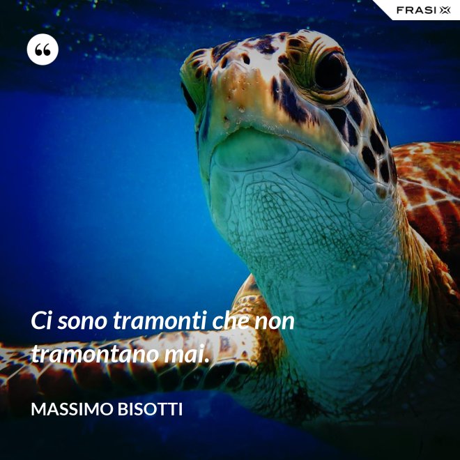 Ci sono tramonti che non tramontano mai. - Massimo Bisotti