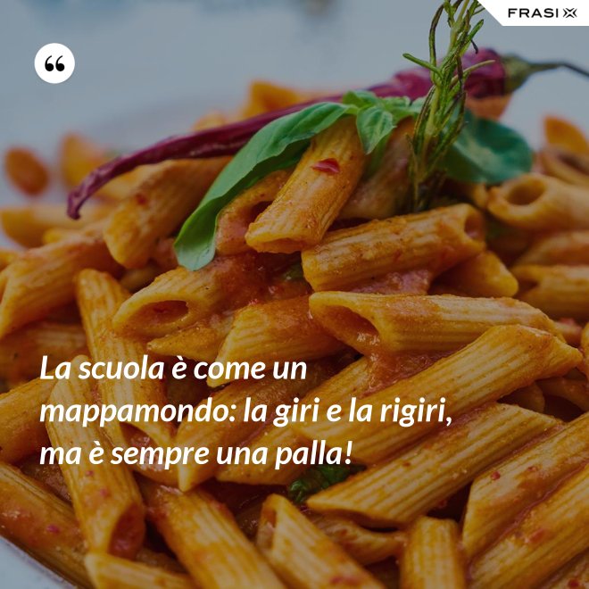 La scuola è come un mappamondo: la giri e la rigiri, ma è sempre una palla! - Anonimo