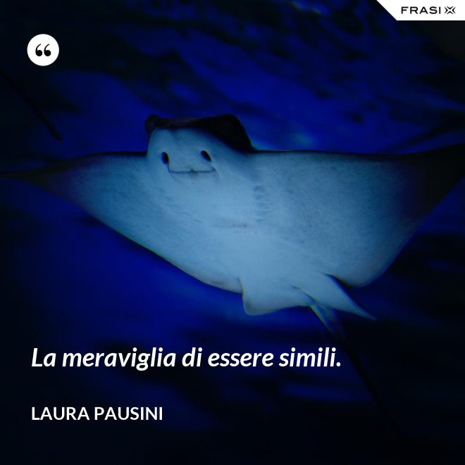La meraviglia di essere simili. - Laura Pausini