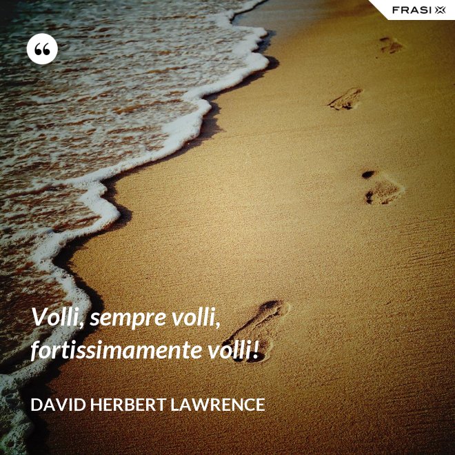 Volli, sempre volli, fortissimamente volli! - David Herbert Lawrence