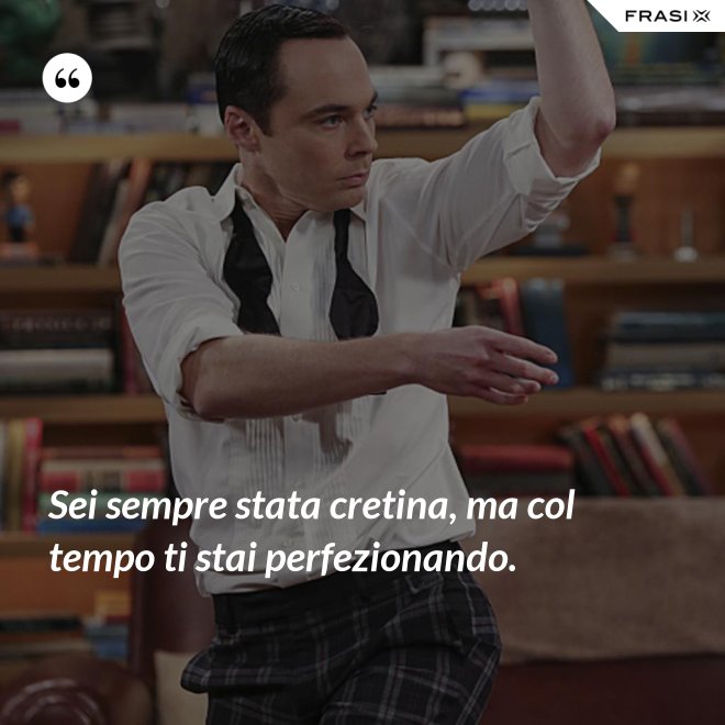 Sei sempre stata cretina, ma col tempo ti stai perfezionando. - Anonimo