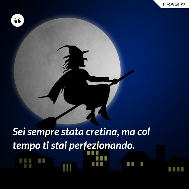 Sei sempre stata cretina, ma col tempo ti stai perfezionando. - Anonimo