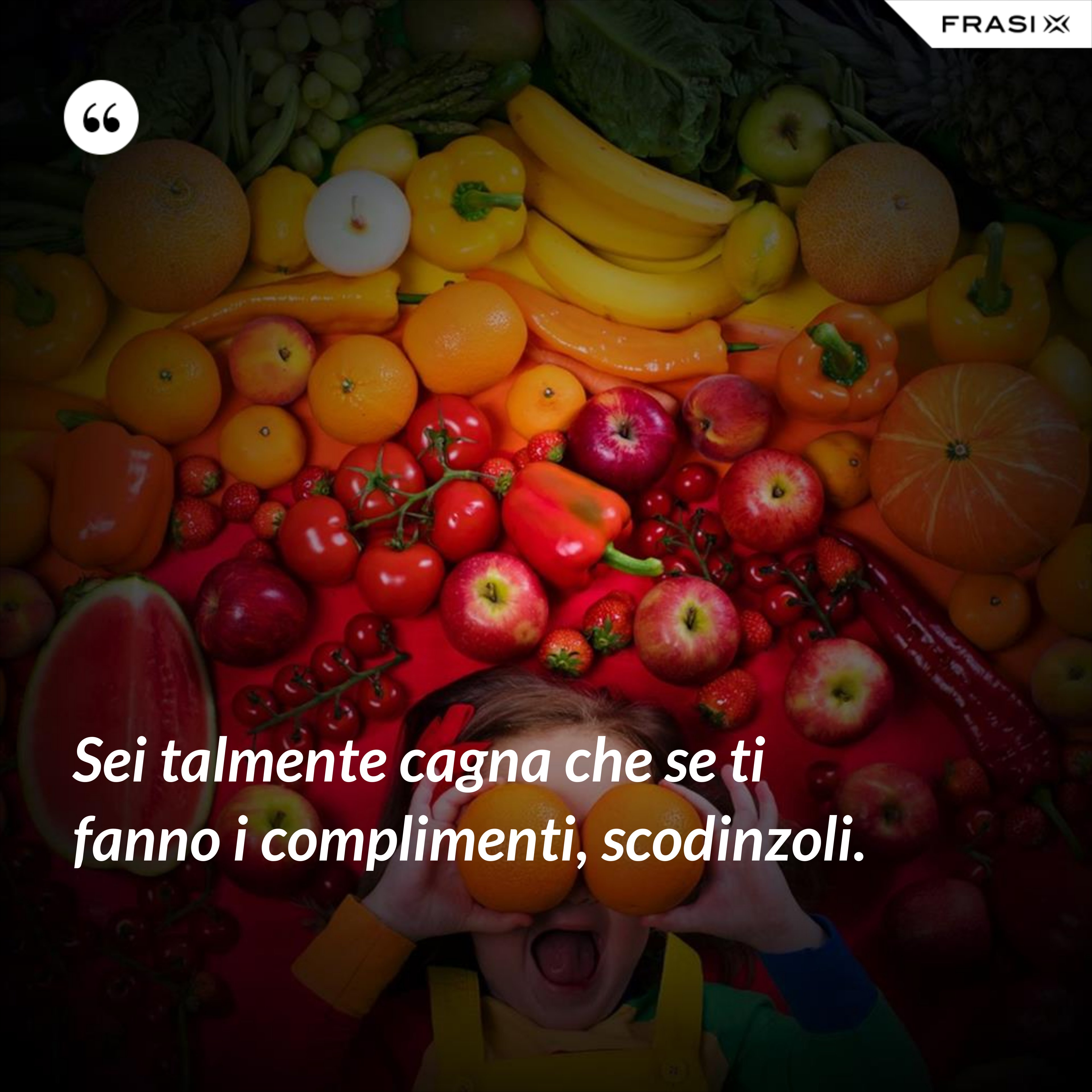 Sei talmente cagna che se ti fanno i complimenti, scodinzoli. - Anonimo