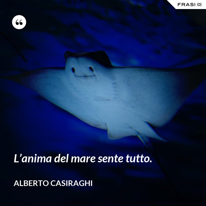 L’anima del mare sente tutto. - Alberto Casiraghi