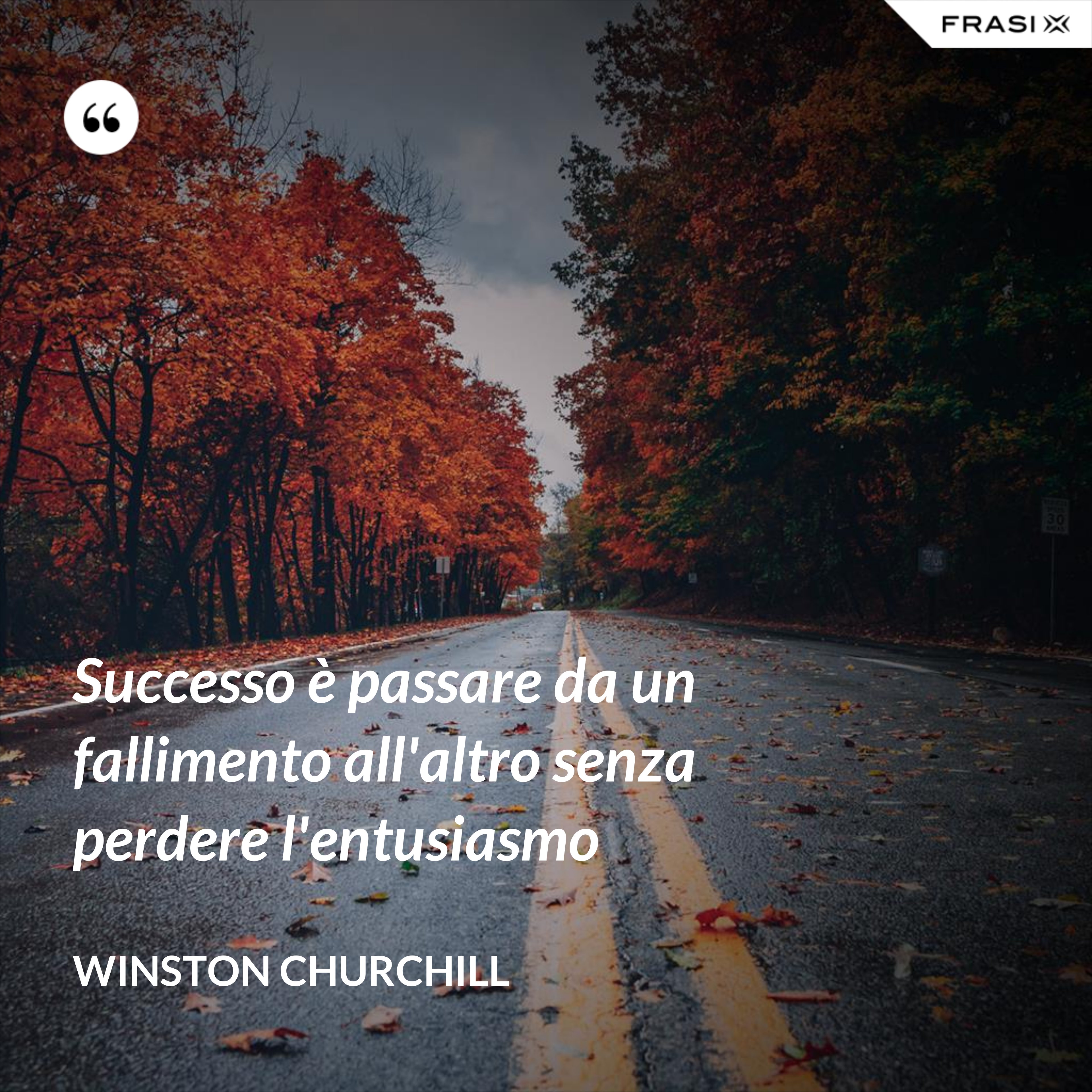 Successo è passare da un fallimento all'altro senza perdere l'entusiasmo - Winston Churchill