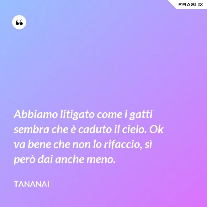 Abbiamo litigato come i gatti sembra che è caduto il cielo. Ok va bene che non lo rifaccio, sì però dai anche meno. - Tananai