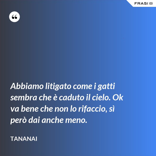 Abbiamo litigato come i gatti sembra che è caduto il cielo. Ok va bene che non lo rifaccio, sì però dai anche meno. - Tananai