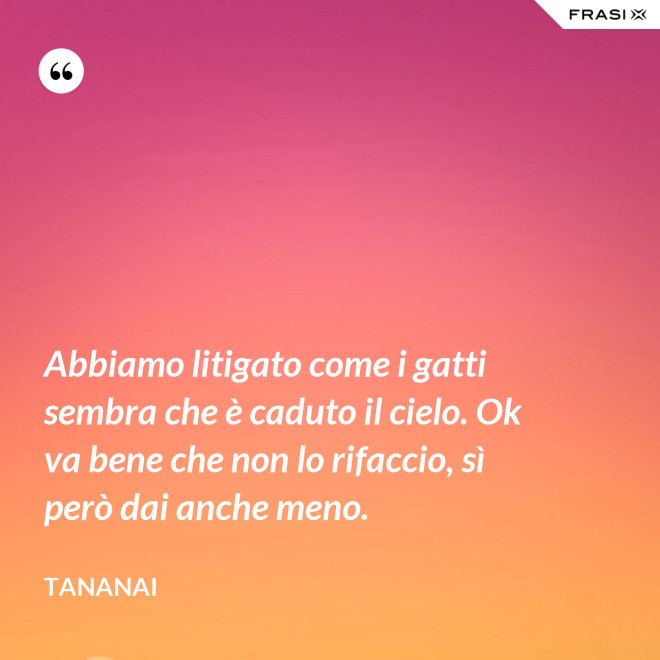 Abbiamo litigato come i gatti sembra che è caduto il cielo. Ok va bene che non lo rifaccio, sì però dai anche meno. - Tananai
