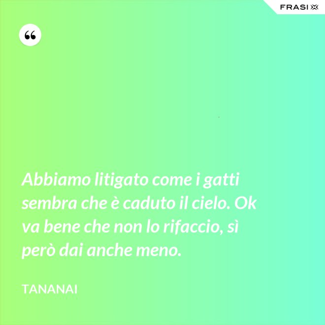 Abbiamo litigato come i gatti sembra che è caduto il cielo. Ok va bene che non lo rifaccio, sì però dai anche meno. - Tananai
