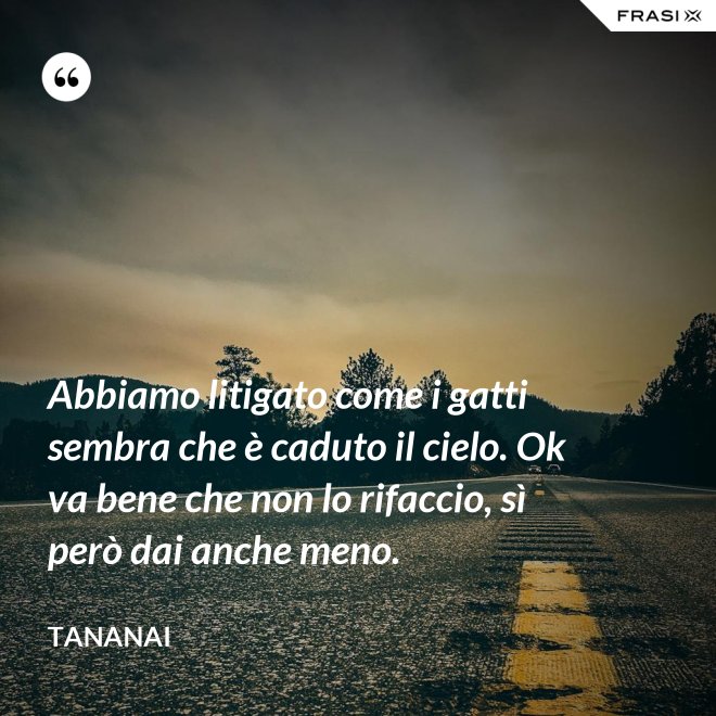 Abbiamo litigato come i gatti sembra che è caduto il cielo. Ok va bene che non lo rifaccio, sì però dai anche meno. - Tananai