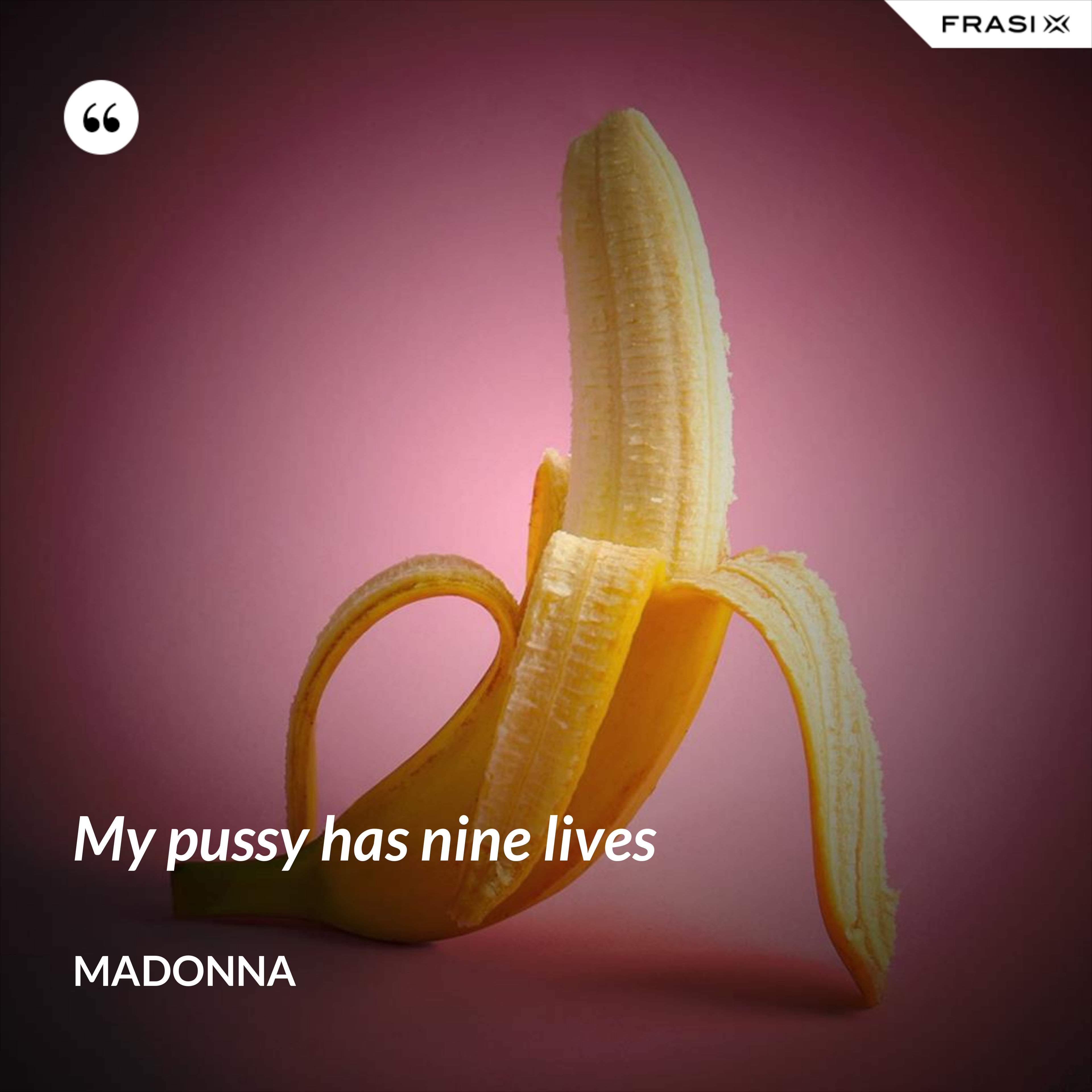 My pussy has nine lives - Madonna