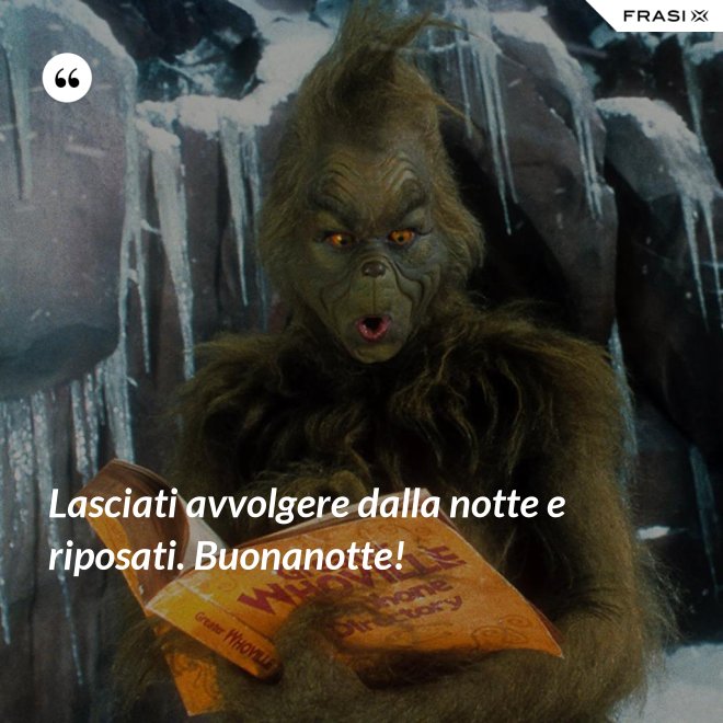 Lasciati avvolgere dalla notte e riposati. Buonanotte! - Anonimo