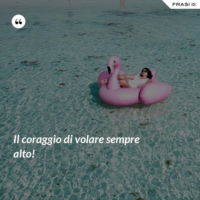 Il coraggio di volare sempre alto! - Anonimo