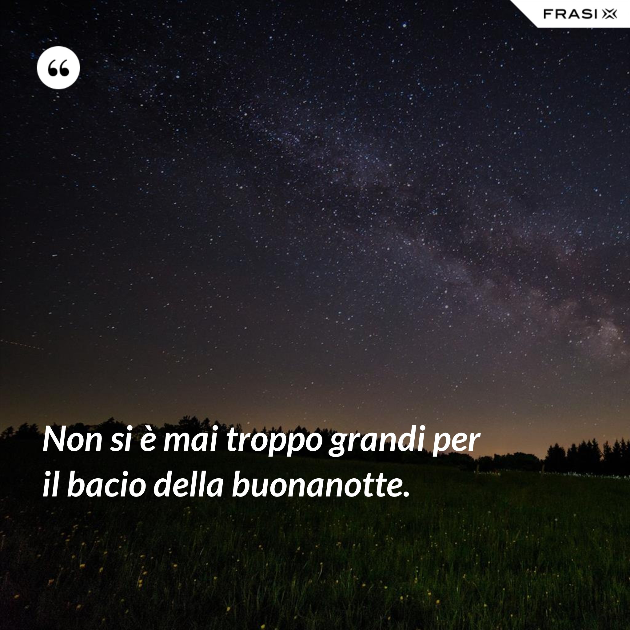 Non Si E Mai Troppo Grandi Per Il Bacio Della