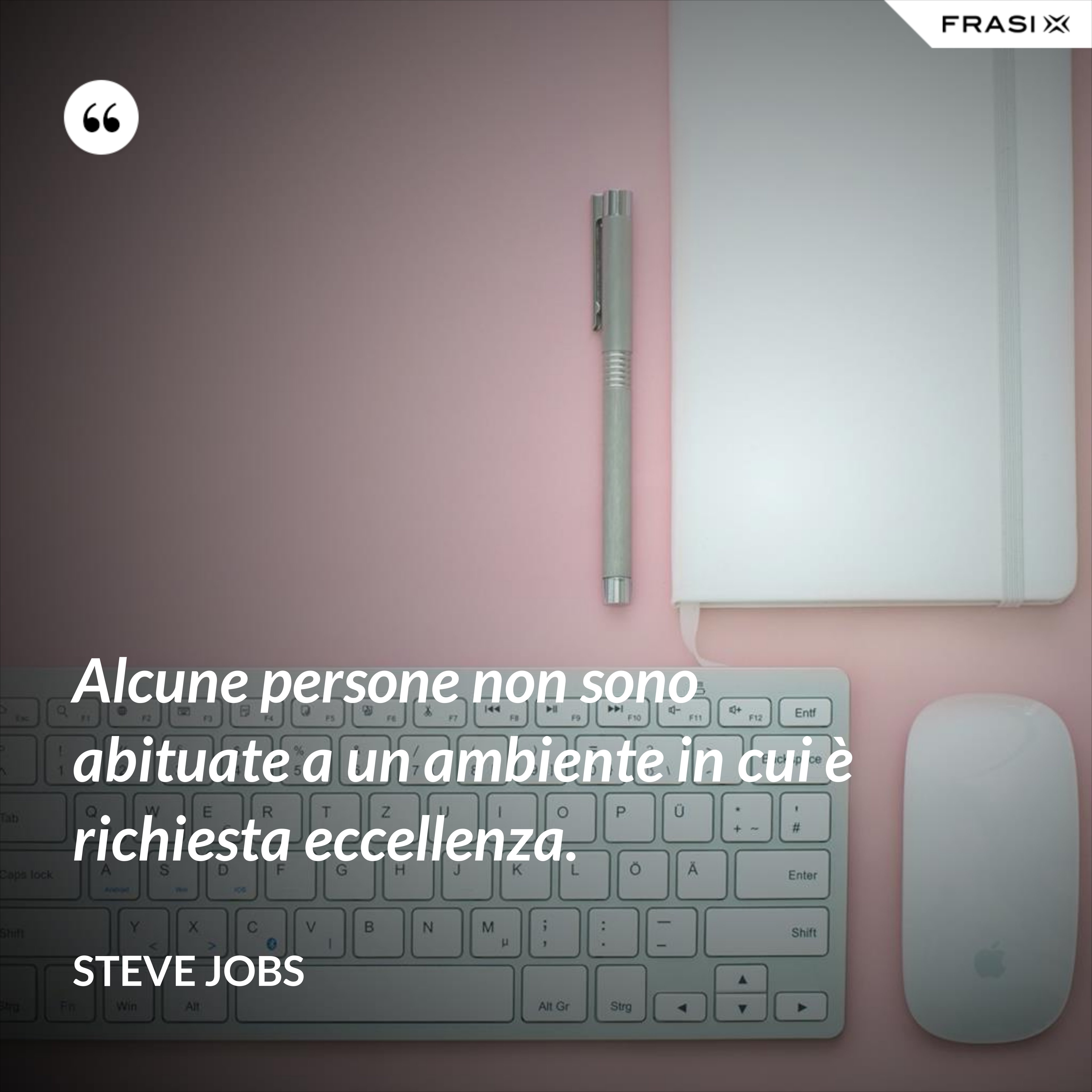 Alcune persone non sono abituate a un ambiente in cui è richiesta eccellenza. - Steve Jobs