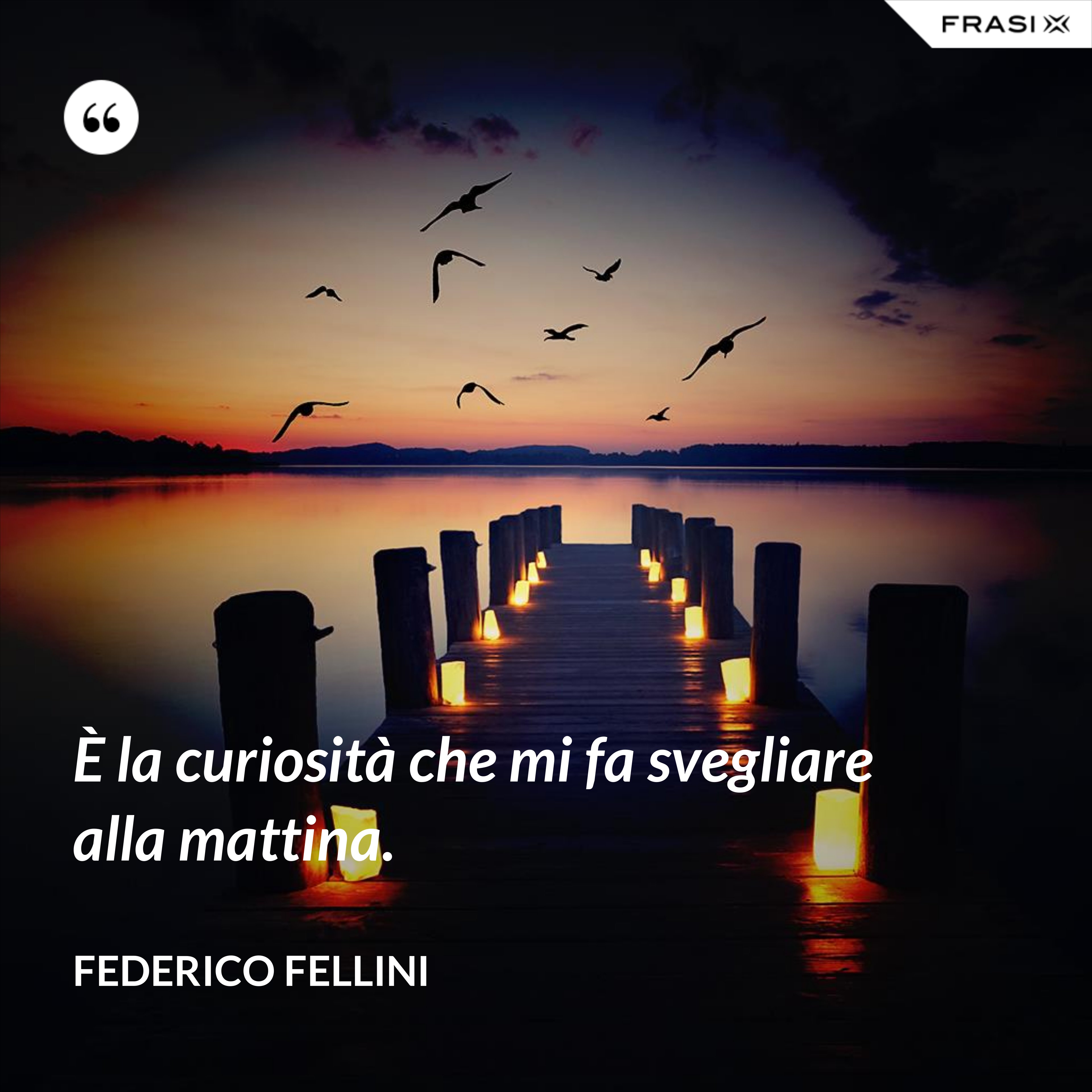 È la curiosità che mi fa svegliare alla mattina. - Federico Fellini