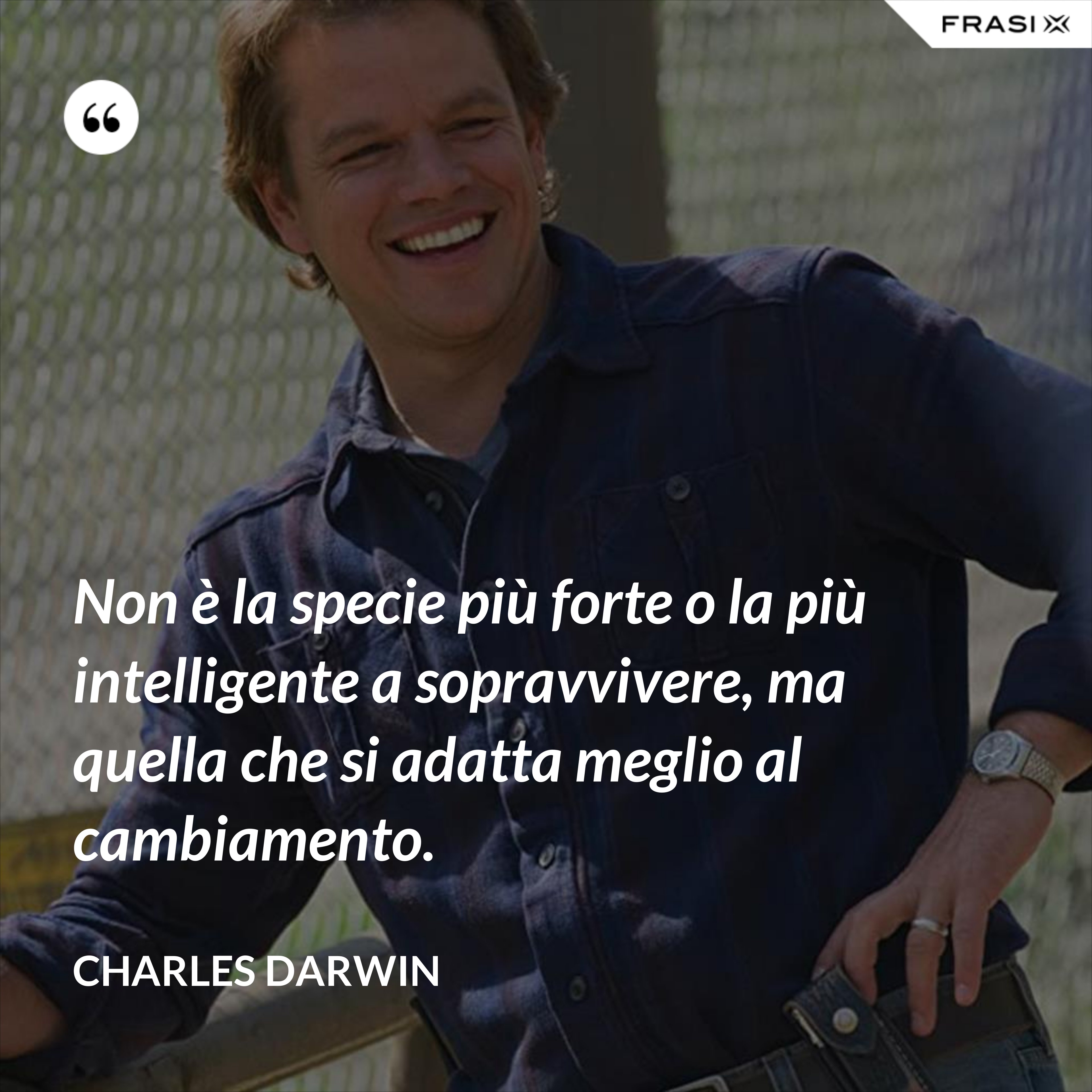 Non è la specie più forte o la più intelligente a sopravvivere, ma quella che si adatta meglio al cambiamento. - Charles Darwin