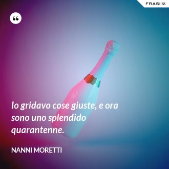 Io gridavo cose giuste, e ora sono uno splendido quarantenne. - nanni moretti