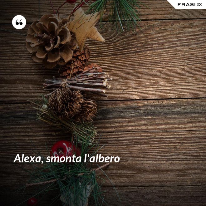 Alexa, smonta l'albero - Anonimo