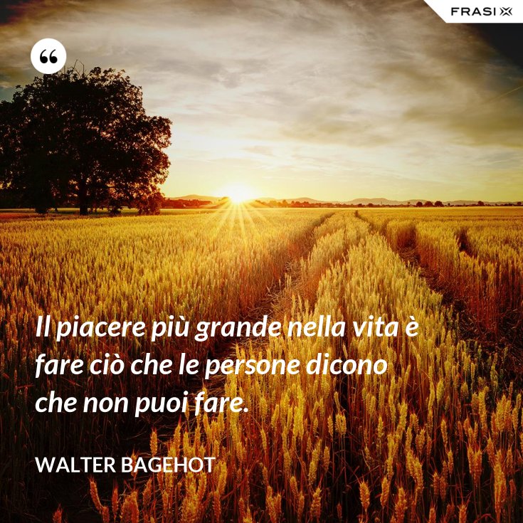 Il piacere più grande nella vita è fare ciò che le persone dicono che non puoi fare. Il piacere più grande nella vita è fare ciò che le persone dicono che non puoi fare.