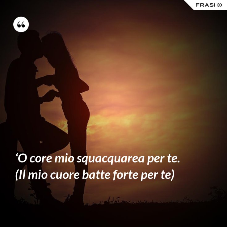 ‘O core mio squacquarea per te. (Il mio cuore batte forte per te)
